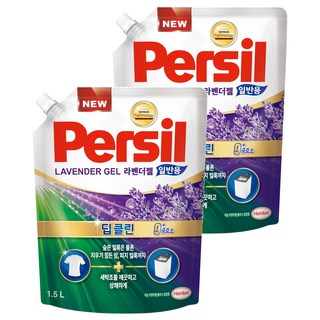 Persil 寶瀅 韓國原裝進口 強效淨垢 薰衣草護色凝露補充包, 1.5L, 2包