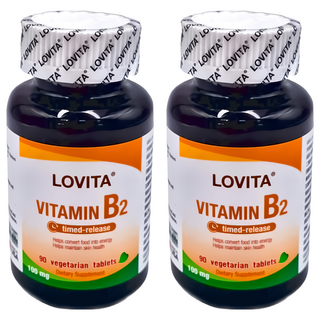 Lovita 緩釋型維生素B2素食錠, 300mg, 90顆, 2罐