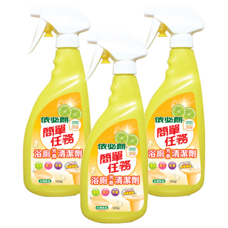 依必朗 簡單任務浴廁芳香清潔劑，檸檬芳香，高濃縮保新配方，中性配方, 500g, 3瓶