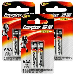 Energizer 勁量 4號鹼性電池 續航力高達3倍 有效期10年, 2顆, 3組