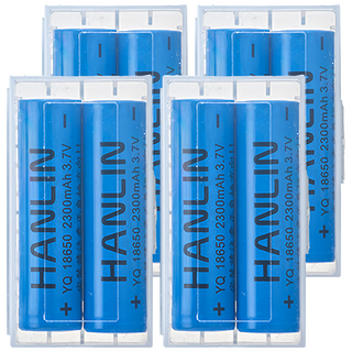 HANLIN充電電池 平頭 18650, 2個, 4盒