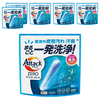 Kao 花王 ATTACK ZERO極效洗衣霸, 55顆, 6袋