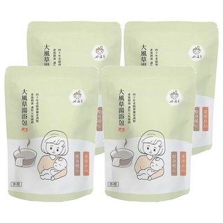 好漢草 大風草湯浴擦澡包 產後擦澡, 20g, 4袋