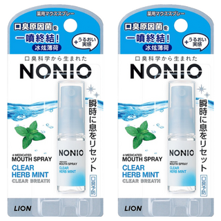 LION 獅王 NONIO 終結口氣淨涼噴劑 冰炫薄荷, 5ml, 2瓶
