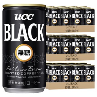 ucc BLACK 無糖黑咖啡飲料, 185g, 90罐