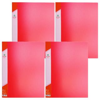 SUANDER 雙德文具 A4資料簿, 紅色, 4本