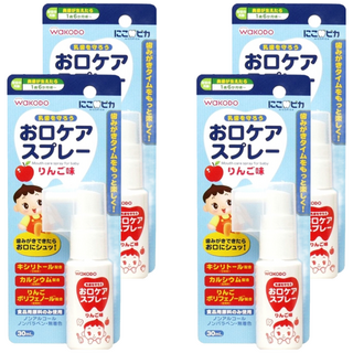 WAKODO 和光堂 嬰兒漱口噴劑 蘋果味 30mL, 4瓶