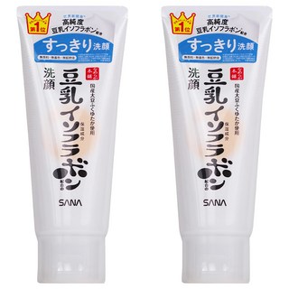 SANA 莎娜 豆乳美肌清爽洗面乳，蓬鬆柔軟泡沫，調理肌膚，無香料、色素與礦物油, 150g, 2條