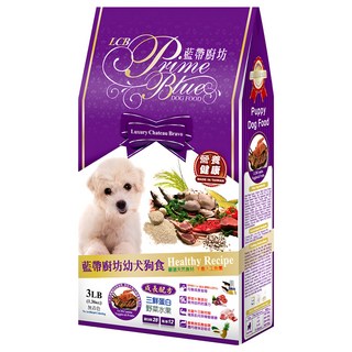 LCB 藍帶廚坊 幼犬狗食 成長配方 乾飼料 3LB (1.36kg), 三鮮蛋白 + 野菜水果, 1袋