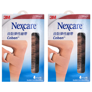 3M Nexcare 自黏彈性繃帶 1584CP 4吋, 2捲, 1捲