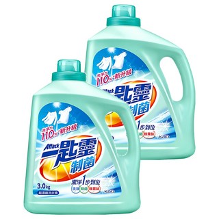 Attack 一匙靈 台灣公司貨 制菌超濃縮洗衣精, 3kg, 2桶