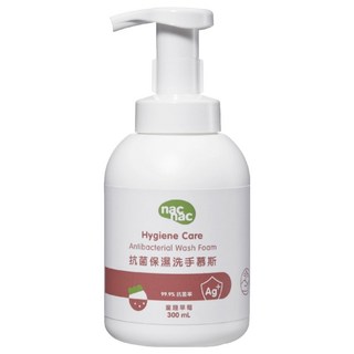nac nac 抗菌保濕洗手慕斯 童趣草莓, 300ml, 1瓶
