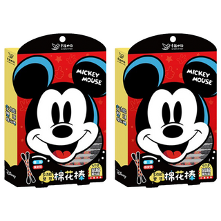 明基健康生活 幸福物語 迪士尼米奇多功能雙頭棉花棒 圓頭螺旋, 50支, 2盒