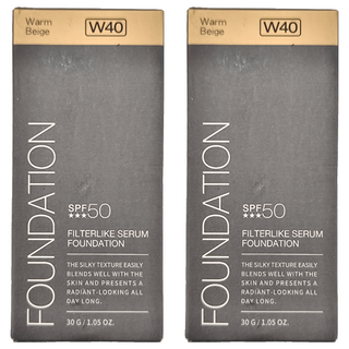 Solone柔紗精粹粉底液 SPF50, W40柔暖膚, 2組