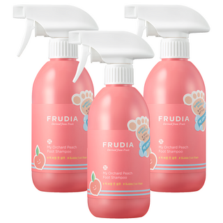 FRUDIA 舉足清香 桃氣洗腳泡泡 不沾手 390ml 溫和清潔 蜜桃香氛 足部護理, 3瓶