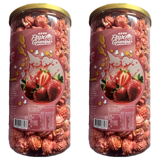 POPCORn 帕波爺爺 爆米花 草莓風味, 180g, 2個