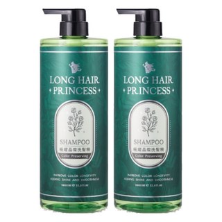 長髮公主的秘密 極耀晶燦洗髮精 2瓶 1L, 染燙受損髮質專用, 無矽靈, 花香