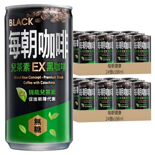 每朝健康 EX黑咖啡, 188ml, 48個