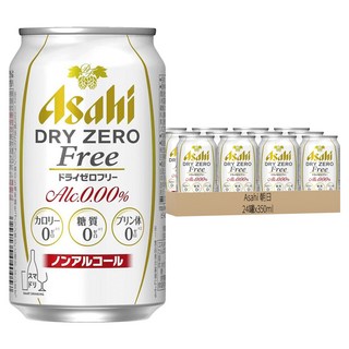 Asahi 朝日 DRY ZERO FREE無酒精啤酒 金罐, 350ml, 24罐