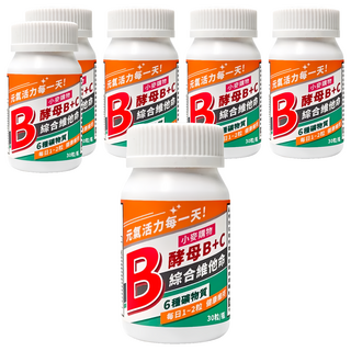 小麥購物 B群綜合維他命膠囊 A120, 30顆, 37g, 6罐