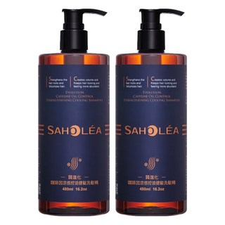 SAHOLEA 森歐黎漾 質進化咖啡因涼感控油健髮洗髮精 2瓶 蓬鬆, 480ml