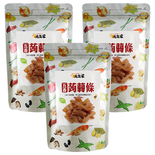 元氣家 高纖五香蒟蒻條, QQ有嚼勁, 富含膳食纖維, 200g, 3包