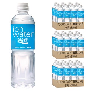 POCARI SWEAT 寶礦力水得 ion water 580ml 低卡路里, 72瓶