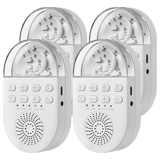 便攜式LED夜燈白噪音安撫除噪助眠儀 24首經典音樂 冷暖燈切換 定時功能 附便攜掛繩、USB線, Q8-02, 4個