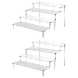 壓克力展示架 40cm 4層, 透明色, 2個