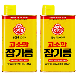 OTTOGI 不倒翁 芝麻油, 500ml, 2罐