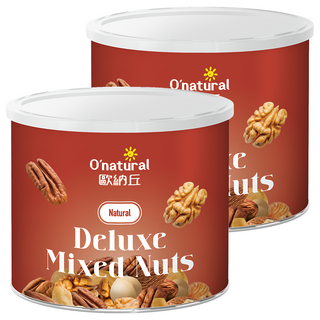 O'natural 歐納丘 Deluxe 典藏五堅果, 低溫烘焙, 富含膳食纖維, 150g, 2罐