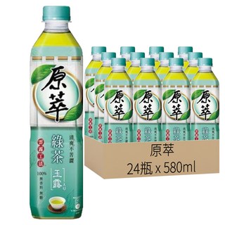 原萃 綠茶玉露, 獨特雲霧工法 無糖 無香料 日本茶葉, 580ml, 24瓶