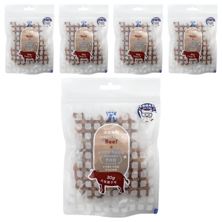 亨利口袋 天使貓凍乾, 元氣骰子牛, 30g, 5包