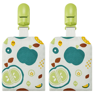 KU.KU Duckbill 酷咕鴨 順風順水平安袋, 柔軟布料, 堅韌安全夾, 青蘋果, 2個