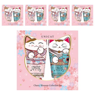 UNICAT 變臉貓 招財貓花漾護手霜禮盒 2支, 5個, 40ml