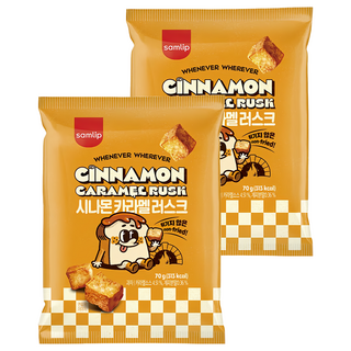 Samlip 焦糖肉桂骰子吐司, 70g, 2包