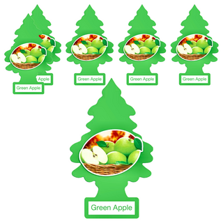 Little Trees 小樹 香片 青蘋果, 持久自然香氛, 時尚可愛設計 適合車內/家庭/辦公室, 7g, 6片