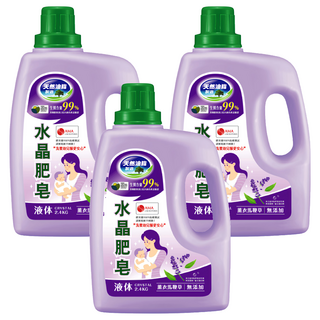 南僑水晶 水晶肥皂液体 薰衣馬鞭草, 2.4kg, 3桶