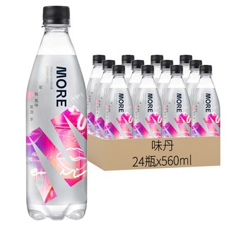 味丹 MORE氣泡水 蜜桃風味, 560ml, 24瓶