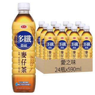 愛之味 多纖微礦麥仔茶, 590ml, 24瓶