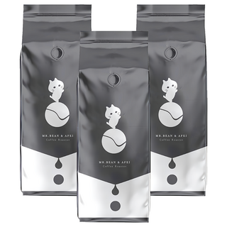 MR.BEAN&AFEI 義式絲絨特調 定期檢驗 CQI認證, 咖啡豆(無研磨), 450g, 3包