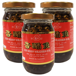 合記貴州 香酥魚, 台灣產, 古法釀造, 鹹香好下飯, 240g, 3罐