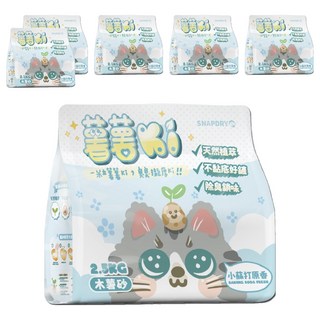 毛乾爽 薯薯ki 木薯砂, 小蘇打原香, 2.5kg, 6包