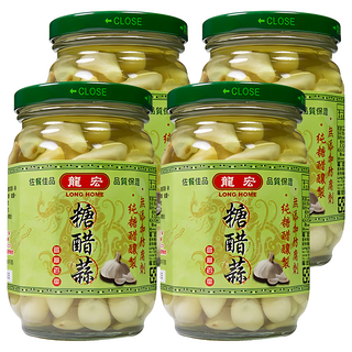 龍宏 糖醋蒜 台灣蒜頭 台灣產, 440g, 4罐
