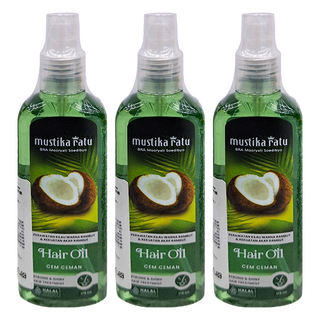 mustika ratu 椰子護髮油｜深層滋養 柔順亮澤 改善毛躁, 175ml, 3瓶