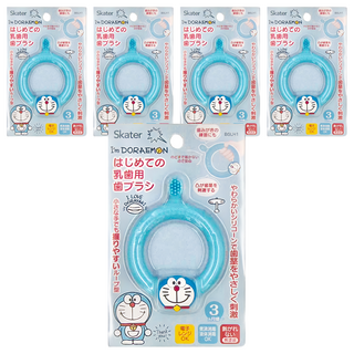 Skater 幼兒乳牙練習圓握刷 哆啦A夢 3個月以上, 藍色, 5個, 1支
