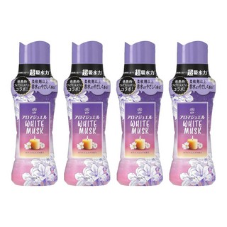 Lenor 蘭諾 日本原裝進口 衣物芳香豆 白麝香, 420ml, 4瓶