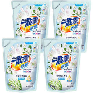 Attack 一匙靈 台灣公司貨 歡馨香氛洗衣精 幽谷鈴蘭香 補充包, 1.5kg, 4包