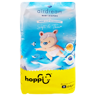 hoppi 平行輸入版 褲型尿布 6~11kg, M, 44片