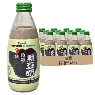 羅董特濃低糖黑豆奶, 245ml, 12瓶